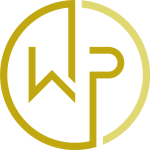 Well Planned Printing Logo Well Planned Printing logo — gold WP monogram in a circular mark